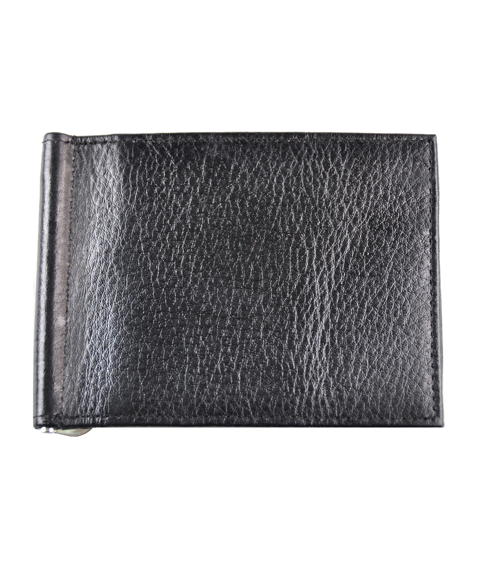 Minimalist Bifold Wallet with Spring Money Clip
